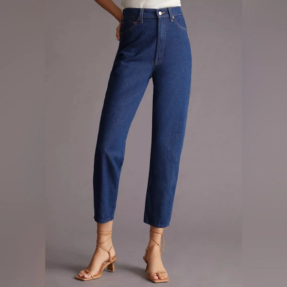 NWT Mother Denim Snacks HW Twizzy Ankle Jeans Cold Brew Size 29 Cotton - Picture 1 of 10